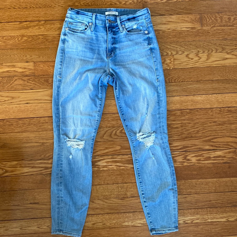 Good American Good Legs Ripped Skinny Jeans